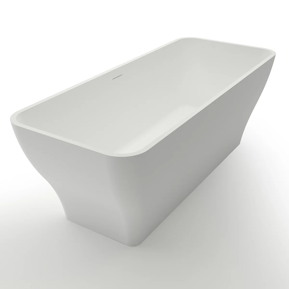 Ванна из искусственного камня Azario SAVANT 1700x700x600 свободностоящая белая матовая, с белым матовым донным клапаном (SAV17070S) — фото №2