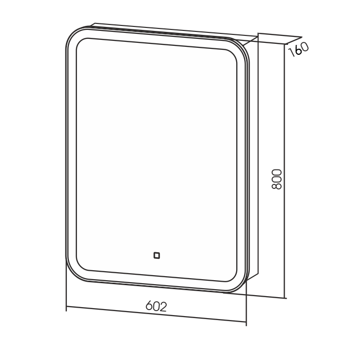 Зеркало-шкаф AZARIOФиджи flip 60 подсветка, сенсорный выключатель с функцией диммера (LED-00002472) — фото №5