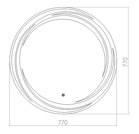 Зеркало AZARIO Милуз D770, LED-подсветка с диммером, сенсорный выключатель (ФР-00000937) — фото №3