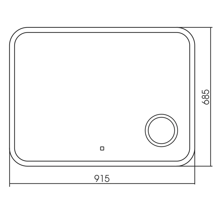 Зеркало AZARIO Эльза 915х685 c подсветкой и диммером, сенсорный выключатель (ФР-00002157) — фото №3
