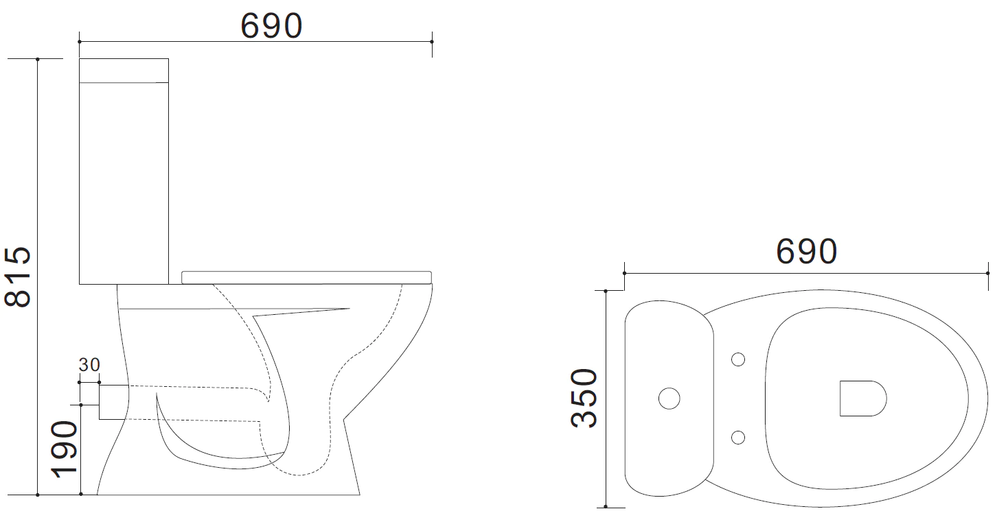 Унитаз напольный Azario AZ-2037-P 690х345х810 с быстросъемным сиденьем микролифт, белый (AZ-2037) — фото №5