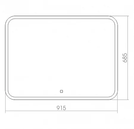 Зеркало AZARIO Стив 915х685, LED-подсветка с диммером, сенсорный выключатель (ФР-00000843) — фото №4