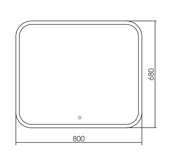 Зеркало AZARIO Стив 800х680, LED-подсветка с диммером, сенсорный выключатель (ФР-00001137) — фото №4