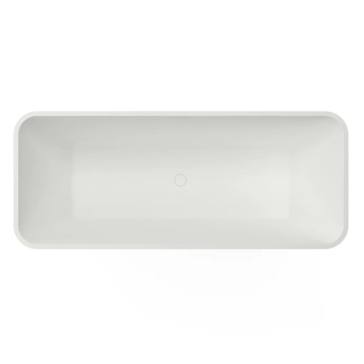 Ванна из искусственного камня Azario SAVANT 1700x700x600 свободностоящая белая матовая, с белым матовым донным клапаном (SAV17070S) — фото №3