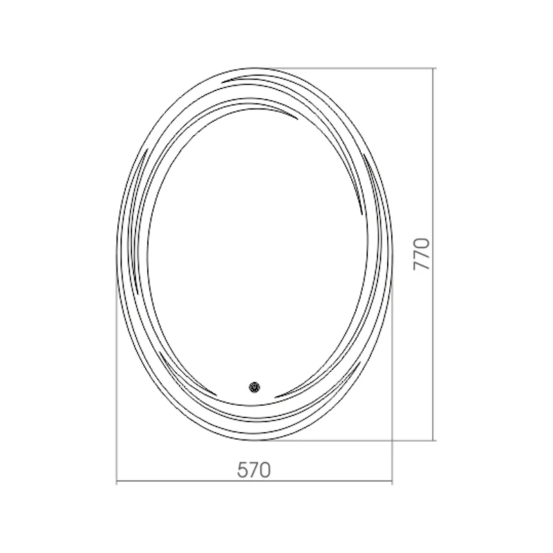 Зеркало AZARIO Нормандия-2 570х770 круглое, c подсветкой и диммером, сенсорный выключатель, подогрев (ФР-00001022) — фото №3
