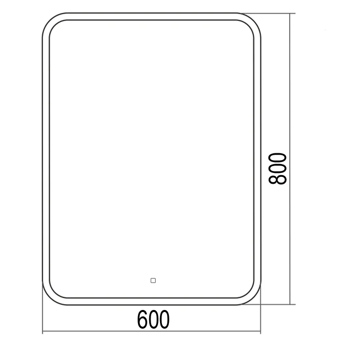 Зеркало AZARIO Стив 600х800 LED-подсветка, сенсорный выключатель, диммер (LED-00002249) — фото №4