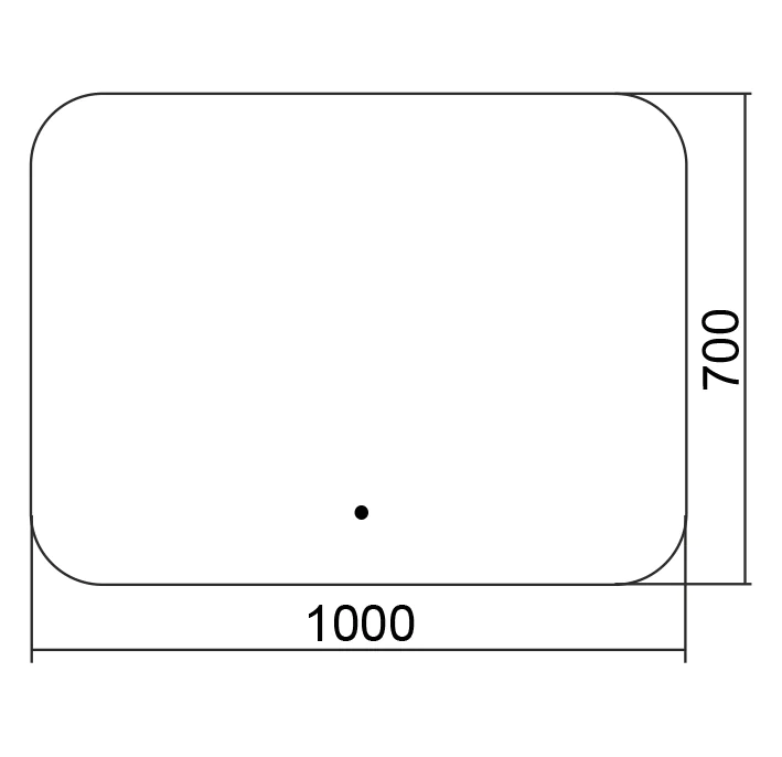 Зеркало AZARIO Alone Raggio 1000х700 влагостойкое с подсветкой, сенсорный выключатель с функцией диммера (CS00078966) — фото №3