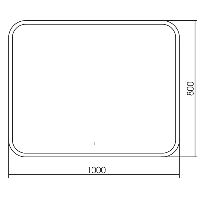 Зеркало AZARIO Стив 1000х800, LED-подсветка с диммером, сенсорный выключатель (ФР-00001304) — фото №3