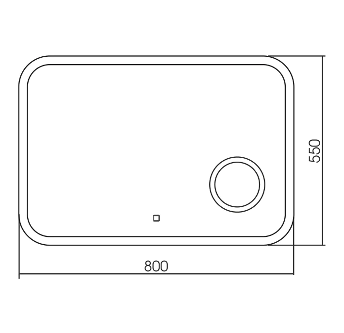 Зеркало AZARIO Эльза 800х550, LED-подсветка с диммером, сенсорный выключатель (ФР-00002156) — фото №8