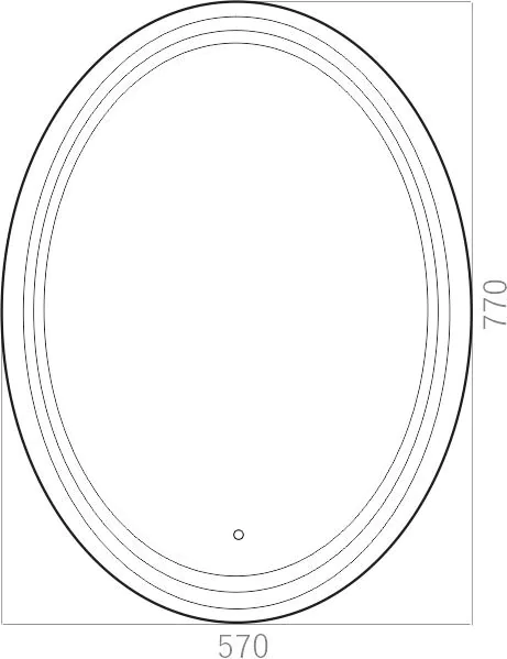 Зеркало AZARIO VIGO 570х770 c подсветкой и диммером, сенсорный выключатель (LED-00002522) — фото №3