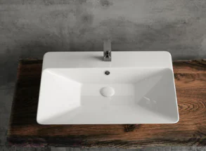 Комплект Azario Тумба LATINA 100 с раковиной Top Counter 65 — фото №2