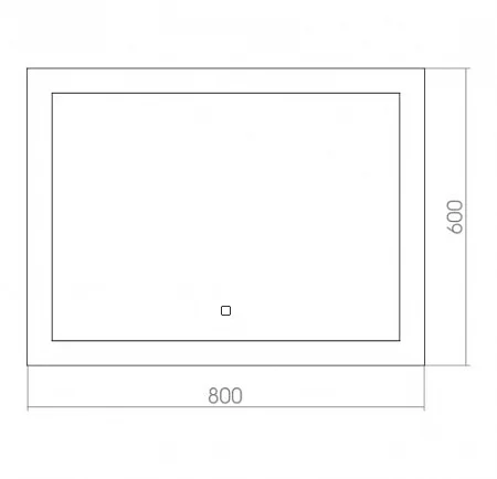 Зеркало AZARIO Норма 800х600, LED-подсветка с диммером, сенсорный выключатель (ФР-00000844) — фото №3