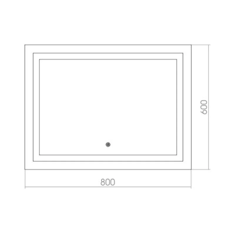 Зеркало AZARIO Ливия 800х600, LED-подсветка с диммером, сенсорный выключатель (ФР-00000942) — фото №4