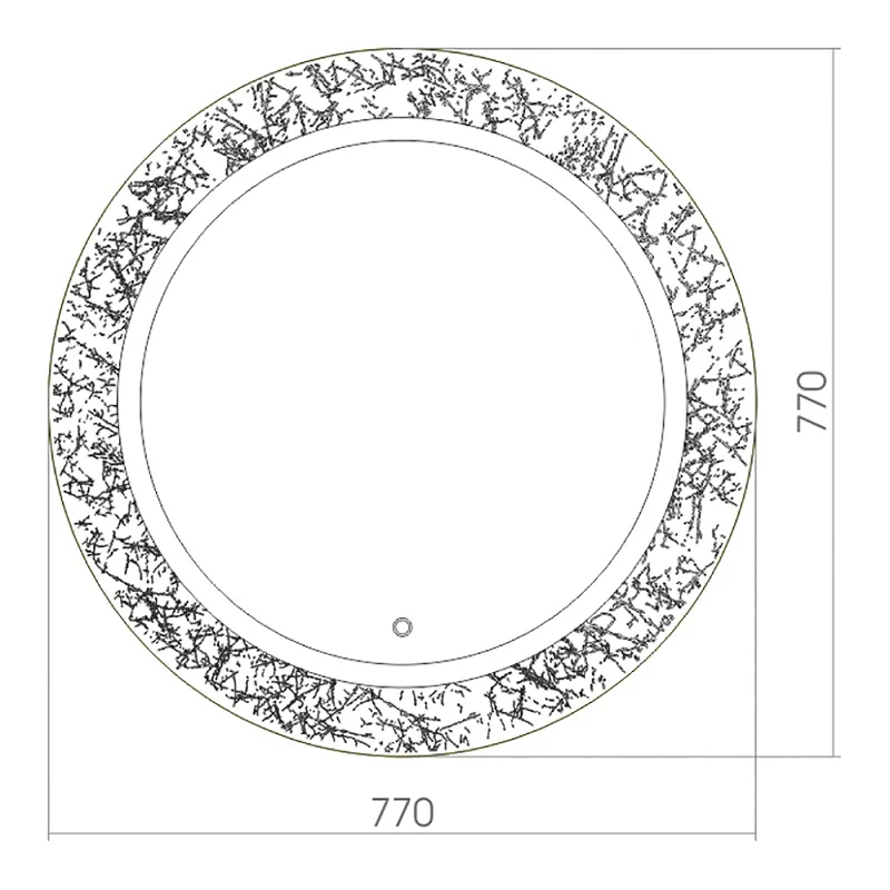 Зеркало AZARIO Лаго-8 Д770 c подсветкой и диммером, сенсорный выключатель, подогрев+Bluetooth (LED-00002395) — фото №4