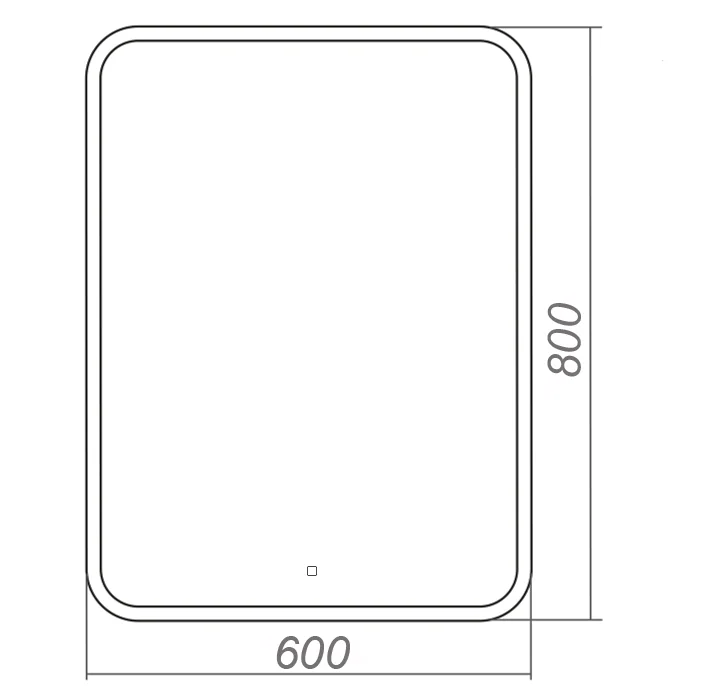 Зеркало AZARIOEsterna Raggio 600х800 влагостойкое с подсветкой, сенсорный выключатель с функцией диммера (CS00079361) — фото №4