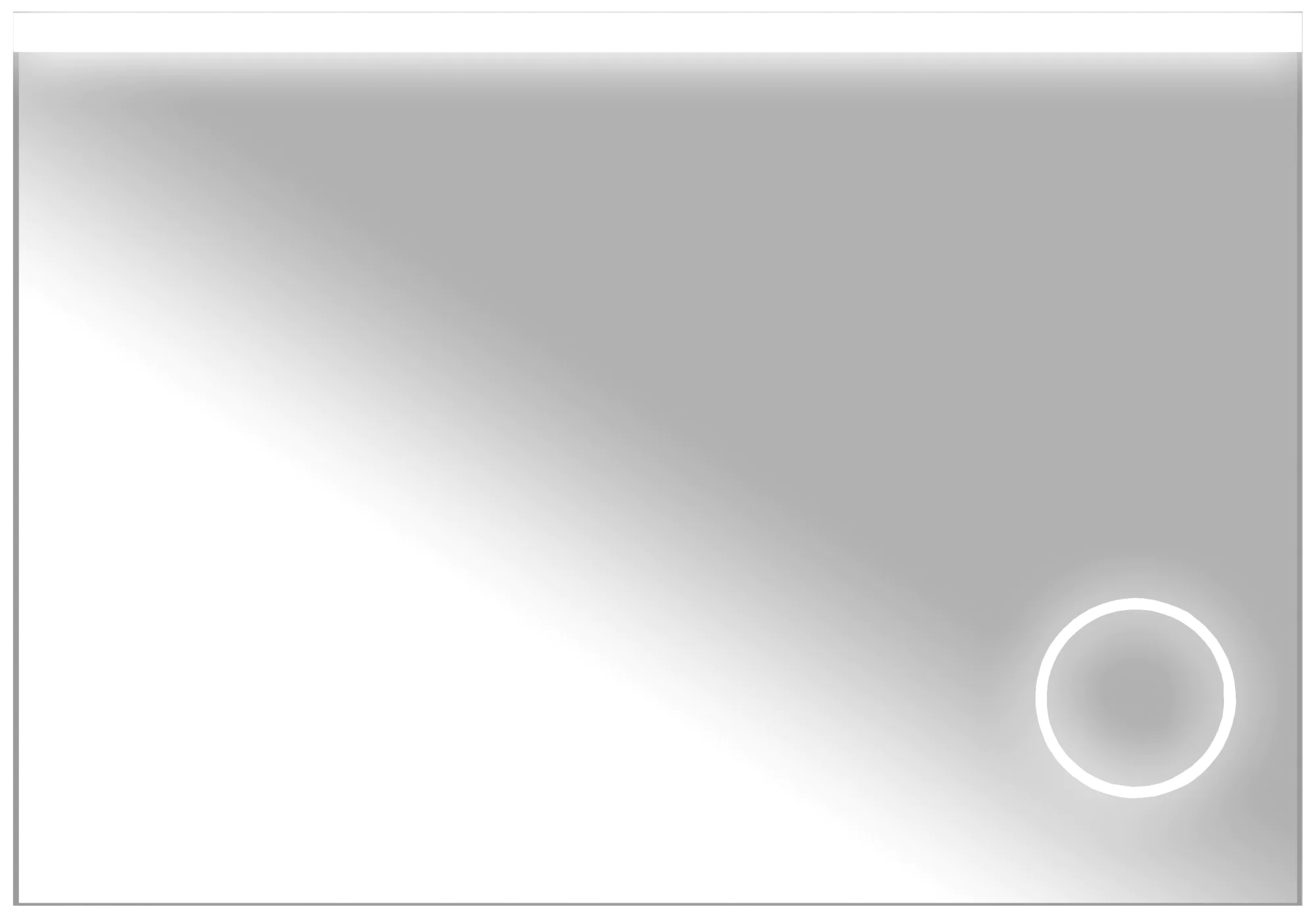 Зеркало AZARIO 1000х700 сенсорный выключатель с функцией диммера, увеличительное зеркало (AZ-Z-027CS) — фото №2
