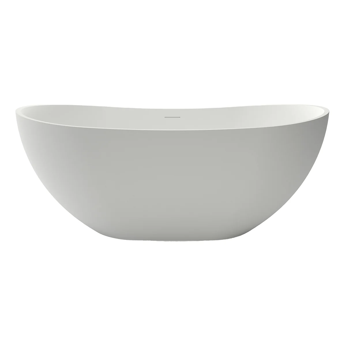 Ванна из искусственного камня Azario JENNER 1800x850x640 свободностоящая белая матовая, с белым матовым донным клапаном (JEN18085S) — фото №1