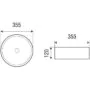 Раковина Azario 355х355х120 накладная, матовая белая (AZ-3134-MW) — фото №3