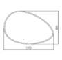 Зеркало AZARIO OMEGA 1200х800 c подсветкой и диммером, бесконтактный сенсор (LED-00002557) — фото №4
