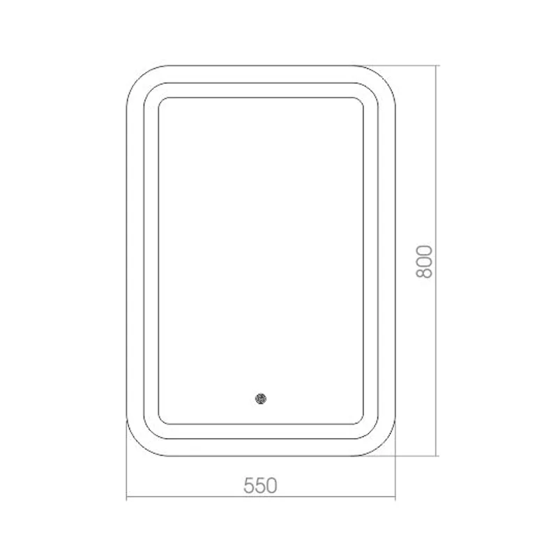 Зеркало AZARIO Мальта-8 550х800 c подсветкой и диммером, bluetooth, подогрев,сенсорный выключатель (LED-00002378) — фото №5