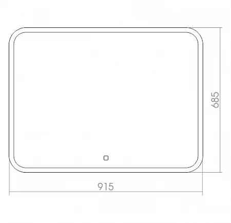 Зеркало AZARIO Стив 915х685 сенсорный выключатель с функцией диммера, подогрев (ФР-00001020) — фото №4
