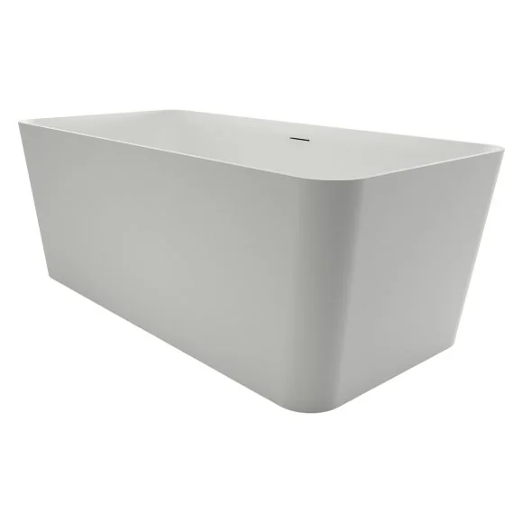 Ванна из искусственного камня Azario ESMONT 1700х780х530 свободностоящая белая матовая, с белым матовым донным клапаном (ESM17078S)