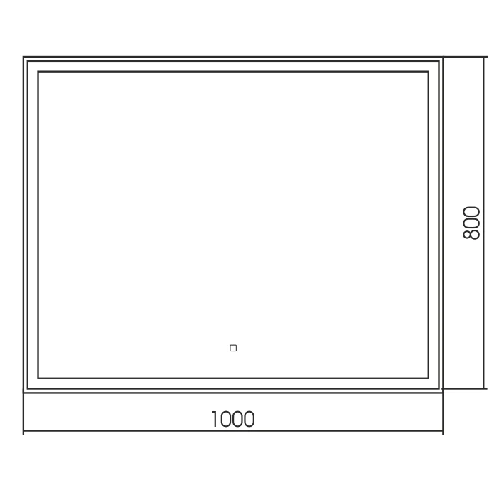 Зеркало AZARIO Ливия 1000х800, LED-подсветка с диммером, сенсорный выключатель (ФР-1526) — фото №4