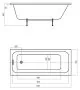 Ванна акриловая AZARIO BELLA прямоугольная 165*70 см (AV.0020165) — фото №5