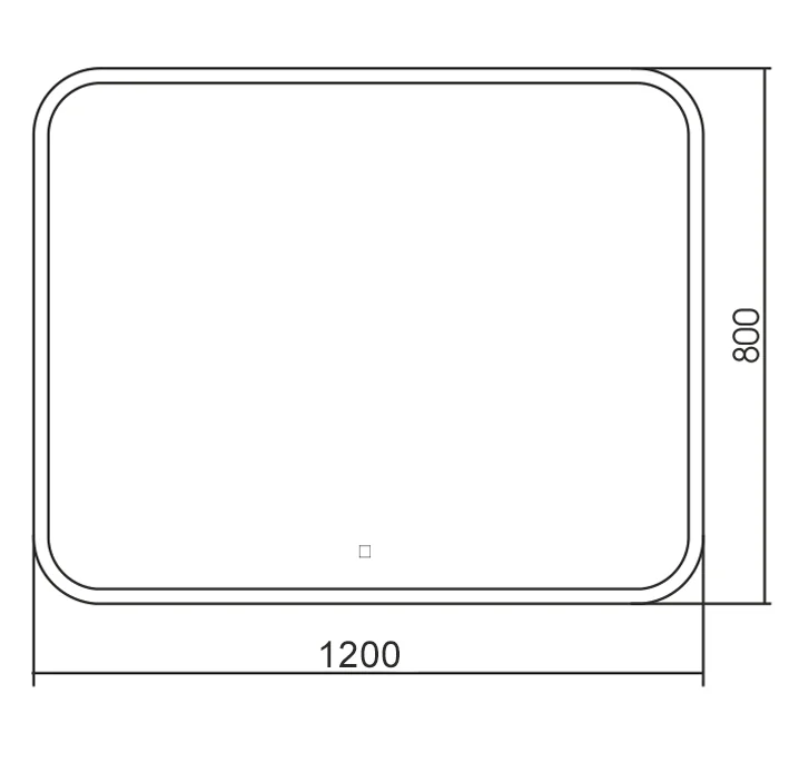 Зеркало AZARIO Стив 1200х800 c подсветкой и диммером, сенсорный выключатель (ФР-00002230) — фото №3