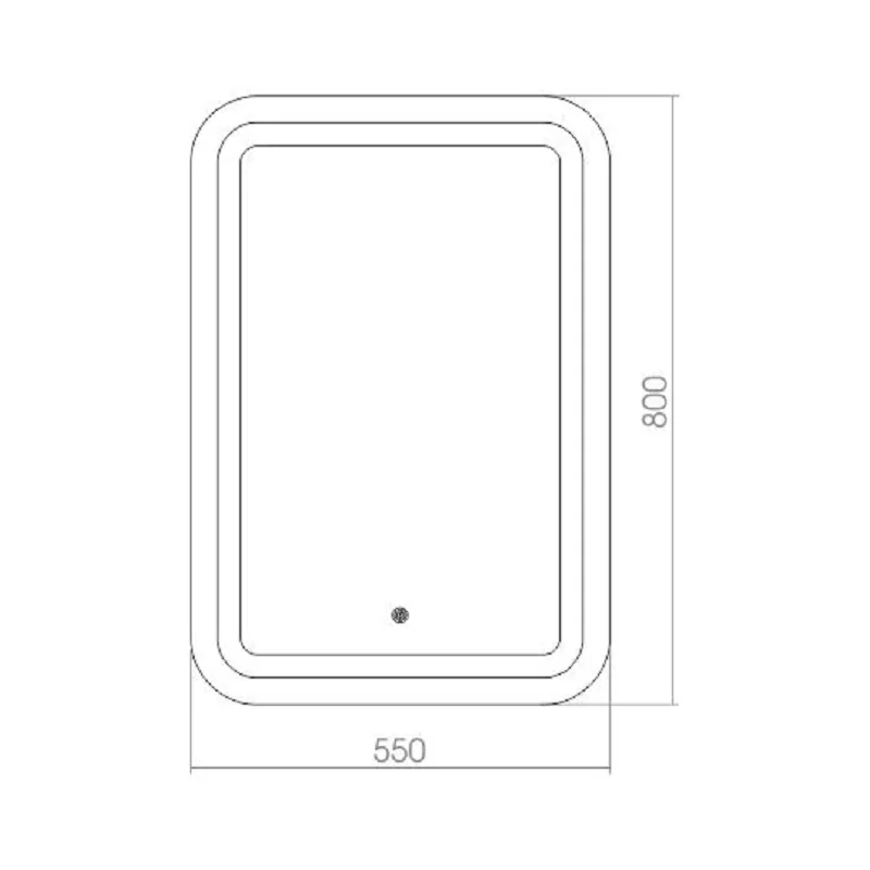 Зеркало AZARIO Мальта 550х800, LED-подсветка с диммером, сенсорный выключатель (ФР-00000941) — фото №5