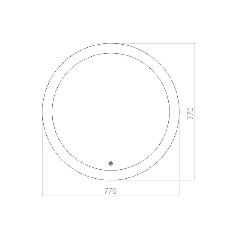 Зеркало AZARIO Перла круглое, c подсветкой и диммером, сенсорный выключатель (ФР-00000847) — фото №3