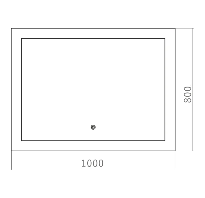 Зеркало AZARIO Норма 1000х800, LED-подсветка с диммером, сенсорный выключатель (ФР-00001452) — фото №3