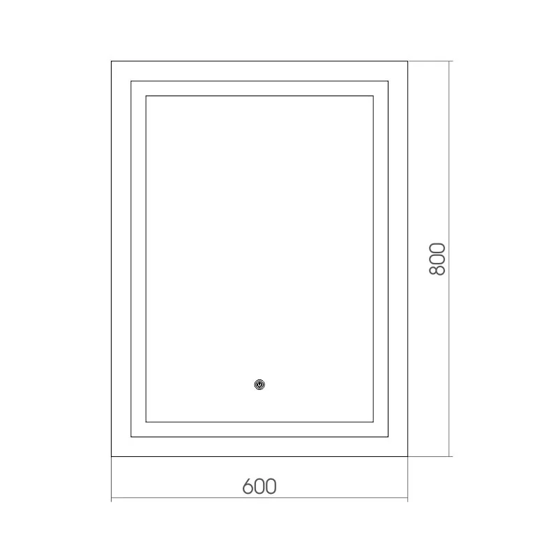 Зеркало AZARIO Рига 600х800 c подсветкой и диммером, сенсорный выключатель (ФР-00001378) — фото №4