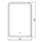 Зеркало AZARIO Мальта-6 550х800 c подсветкой и диммером, подогрев, часы, Bluetooth, радио (ФР-00001219) — фото №5