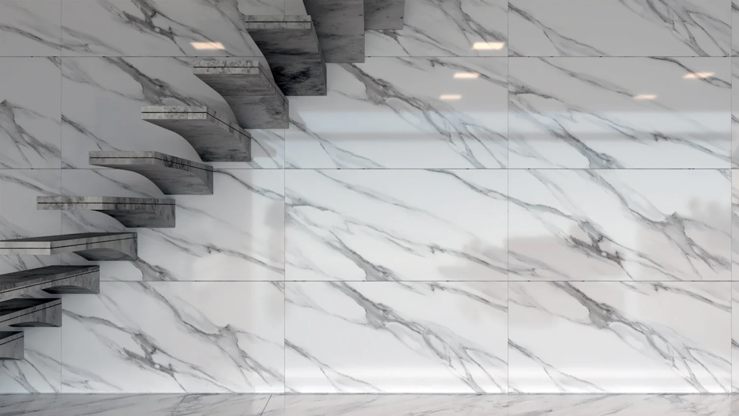 Плитка керамогранитная AZARIO VENEZIA WHITE 60х120 Glossy (F2010821120G) — фото №7