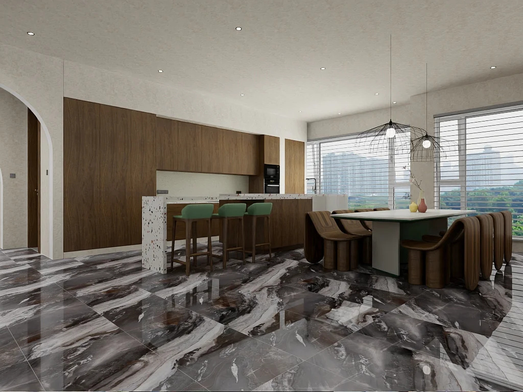 Плитка керамогранитная AZARIO RIVERSTONE GOLD 60×120 Carving (H18004011G) — фото №7