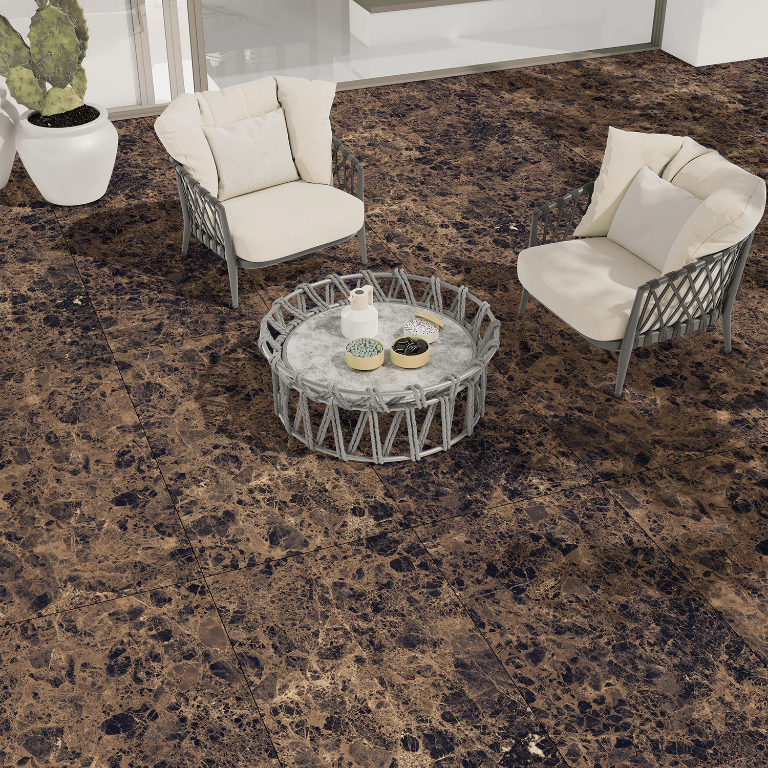 Плитка керамогранитная AZARIO EMPERADOR CHOCO 60х120 High Glossy (P321111215DM) — фото №7