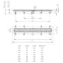 Водоотводящий пластиковый желоб AZARIO D40 (боковой слив) c рамкой из нерж.стали, с решеткой Medium 550 мм — фото №3