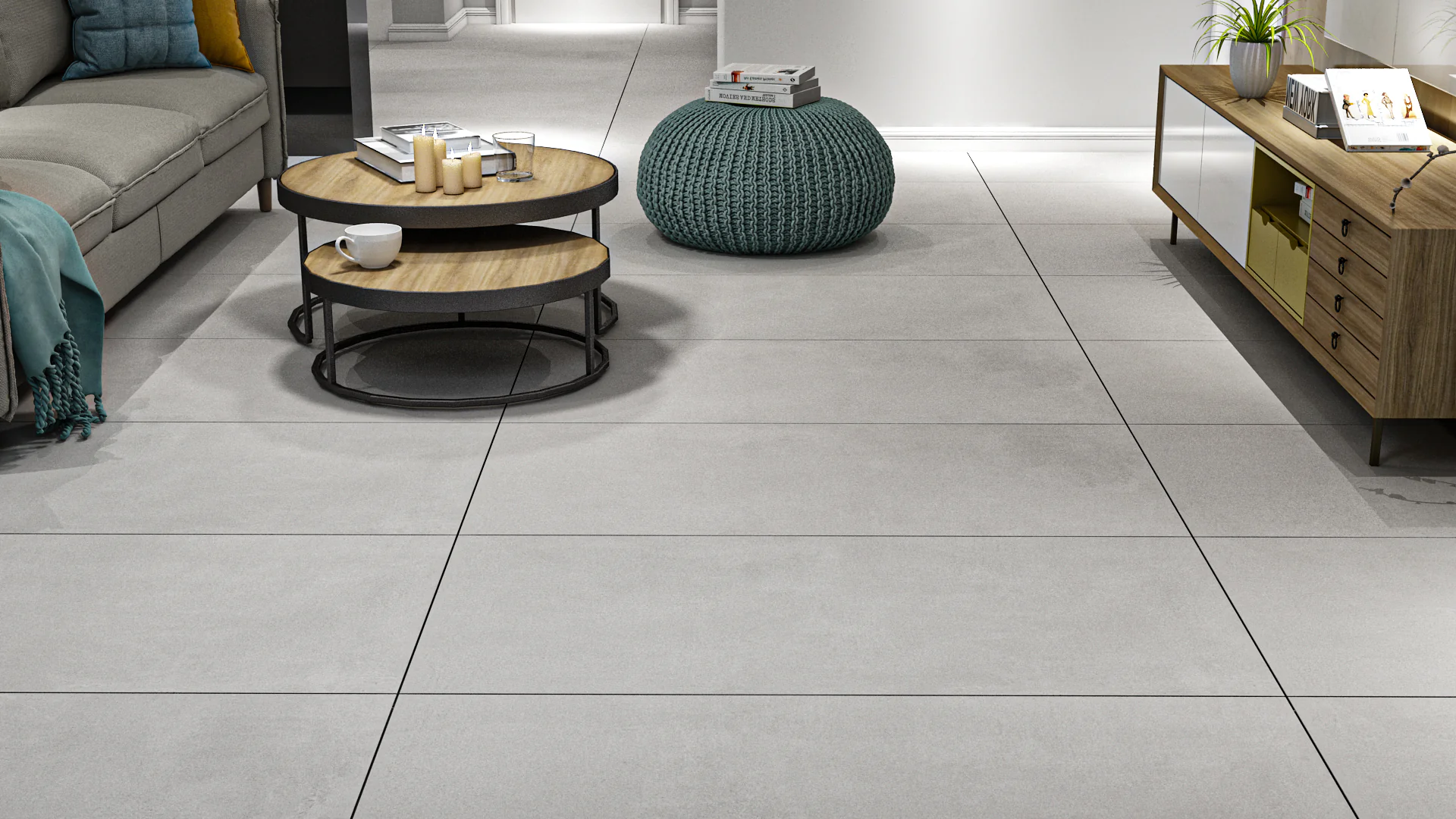 Плитка керамогранитная AZARIO DOMINO GREY 60х120 Matt (F5070622120M) — фото №4
