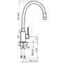 Смеситель AZARIO TASCO для кухни с гибким изливом, хром (AZ-15494321) — фото №2