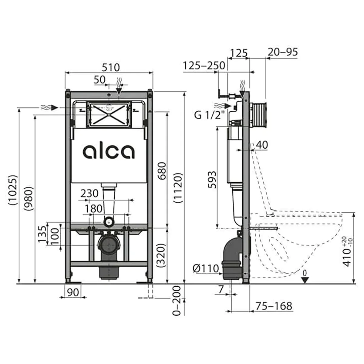 Сет инсталляция Alсa AM101/1120-4:1 RU M571-0001 + унитаз Grado AZ-0046N с сиденьем микролифт — фото №3