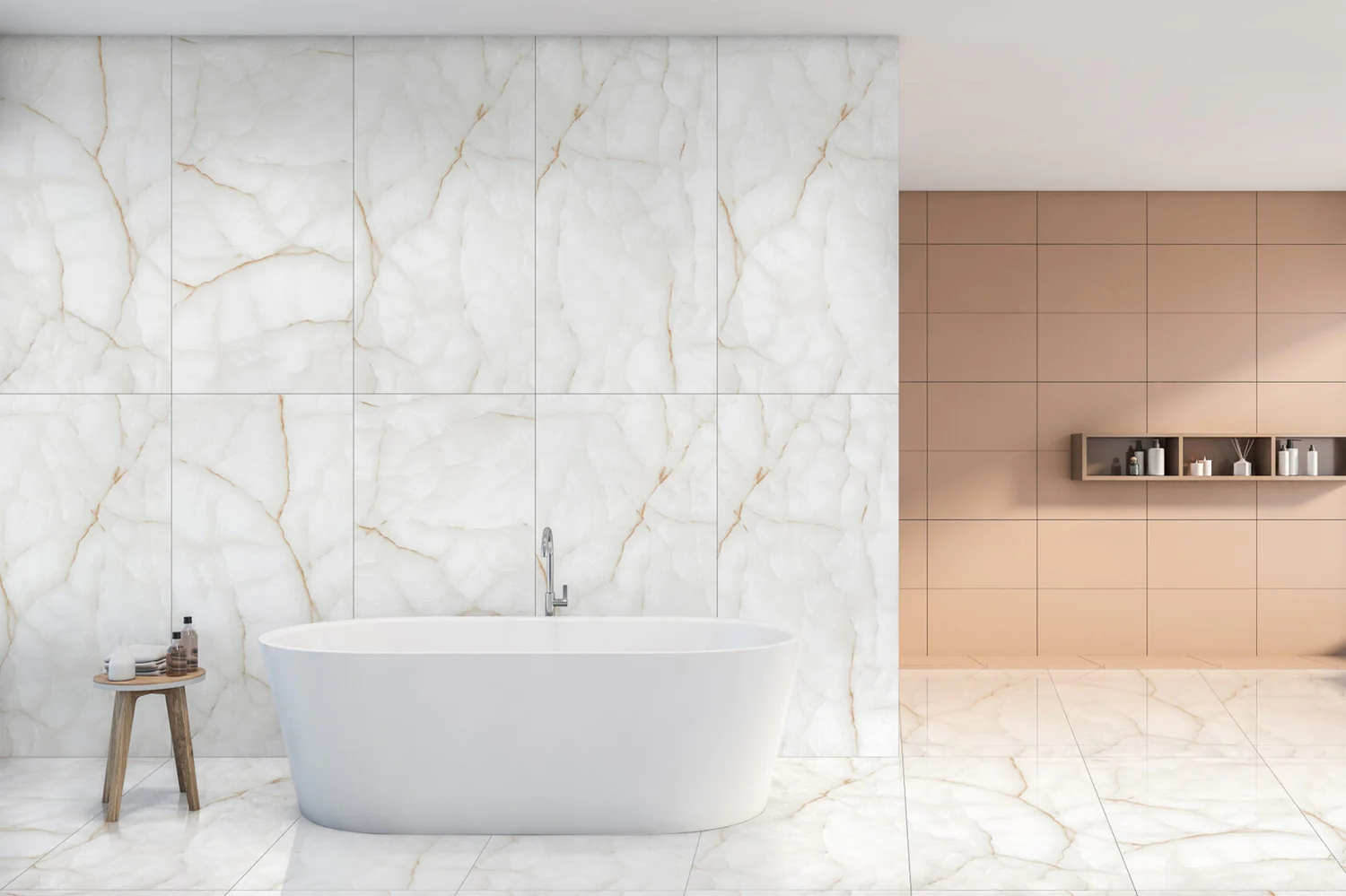 Плитка керамогранитная AZARIO ONYX WHITE 60х120 Glossy (F4020821120G) — фото №5