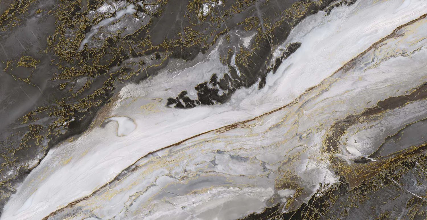 Плитка керамогранитная AZARIO RIVERSTONE GOLD 60×120 Carving (H18004011G) — фото №3