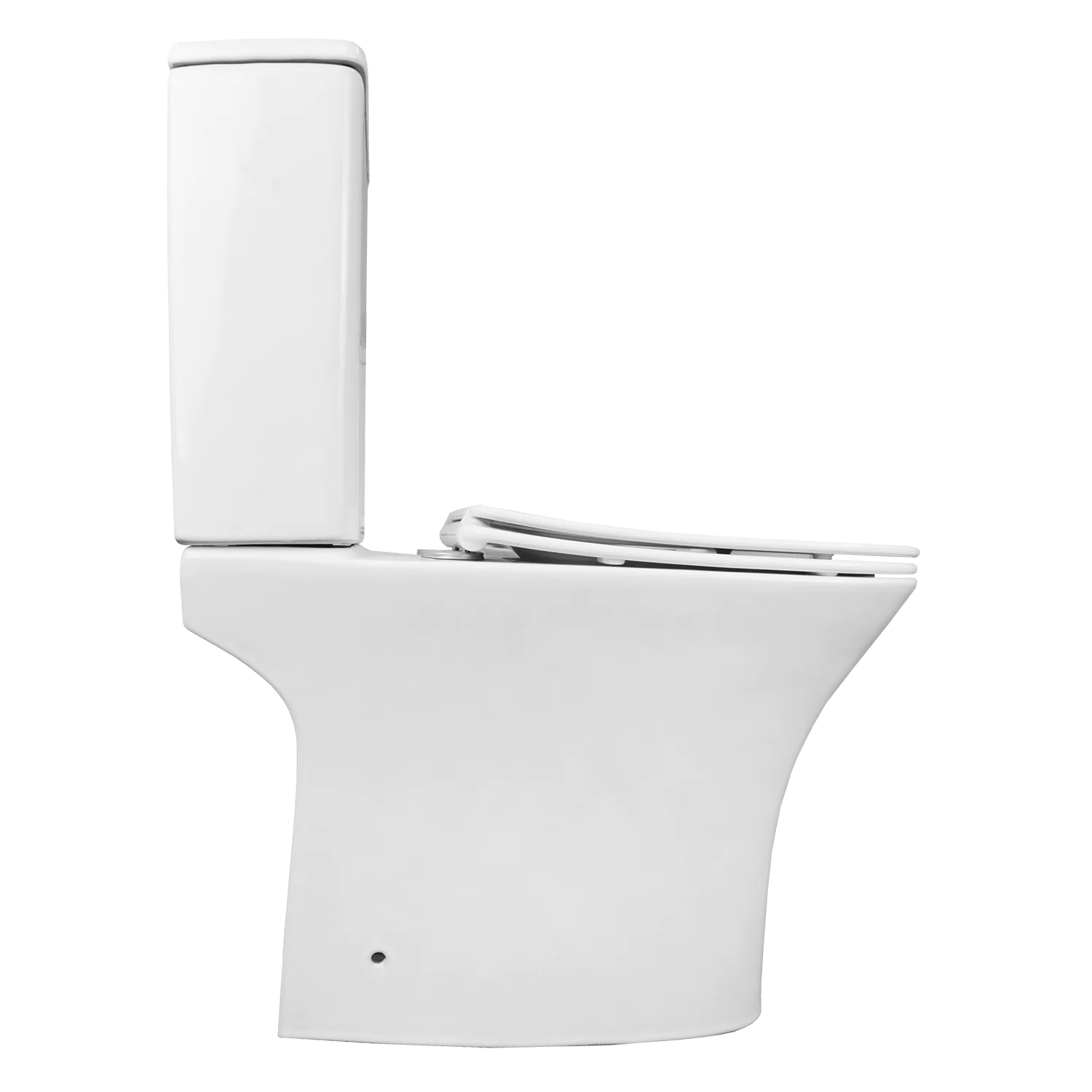 Унитаз напольный Azario FRETTA SQUARE 650х340х790 безободковый с бачком и сиденьем микролифт, сливной арматурой Geberit (AZ-5121-G) — фото №12