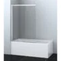 Шторка для ванны Azario BOSTON 143 80х140 раздвижная, 6 мм прозрачное стекло, покрытие easy clean, профиль хром (AZ-143) — фото №2