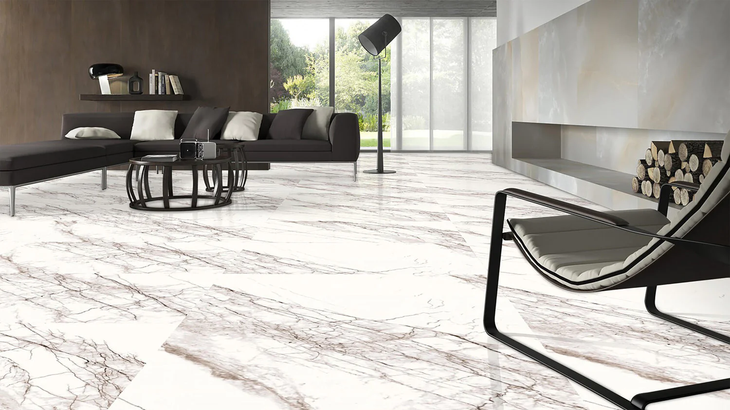 Плитка керамогранитная AZARIO MILAN WHITE 60х120 Carving (P4010821120C) — фото №6