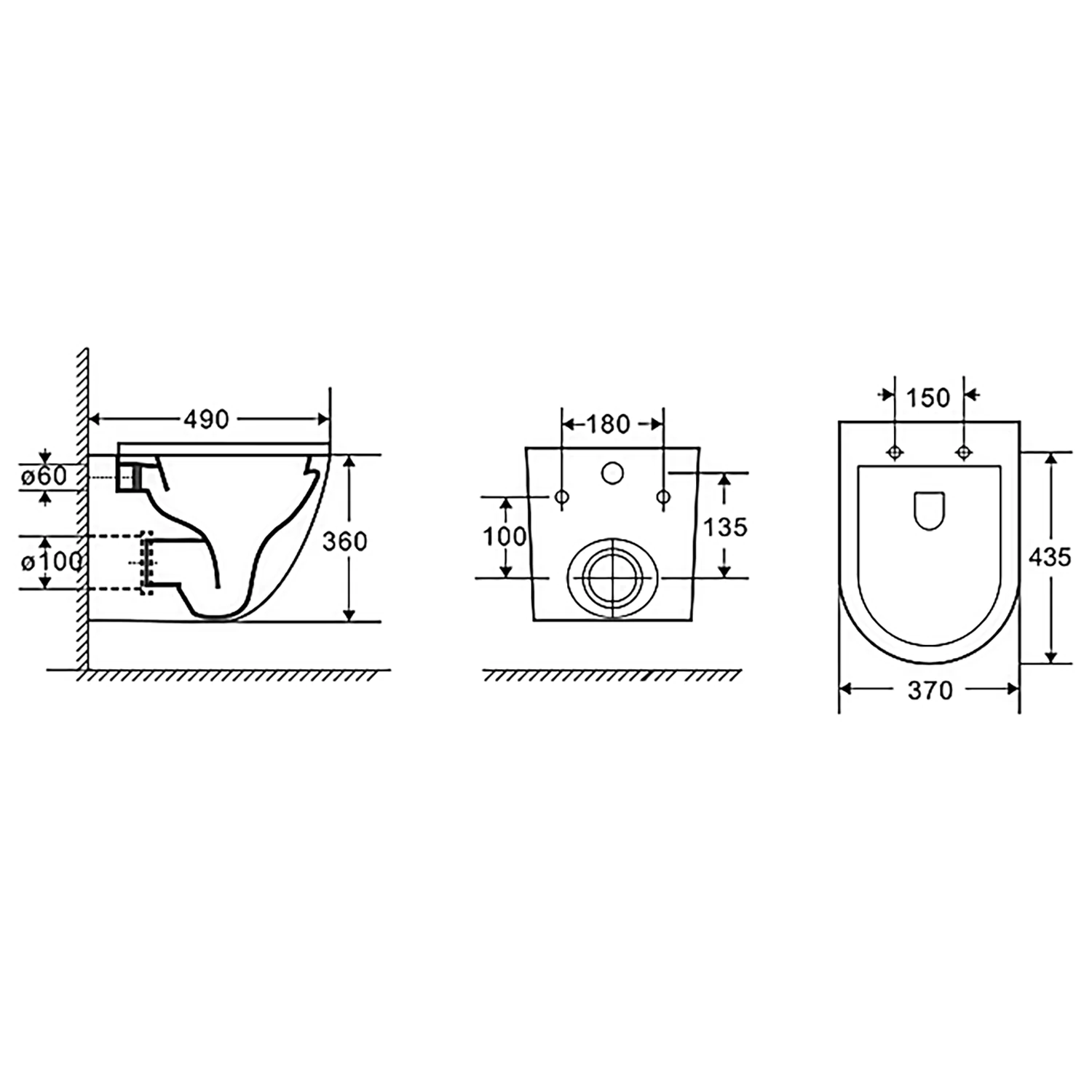 Сет 3 в 1 инсталляция Grohe Rapid SL с клавишей смыва + подвесной унитаз Azario Grado c быстросъемным сиденьем микролифт (38772001+AZ-0046N) — фото №13