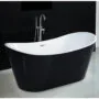 Ванна акриловая Azario MELADO 1700х750х720 белая с черными внешними стенками, свободностоящая в комплекте с сифоном и металлическими ножками (AZ-6107-17B) — фото №2