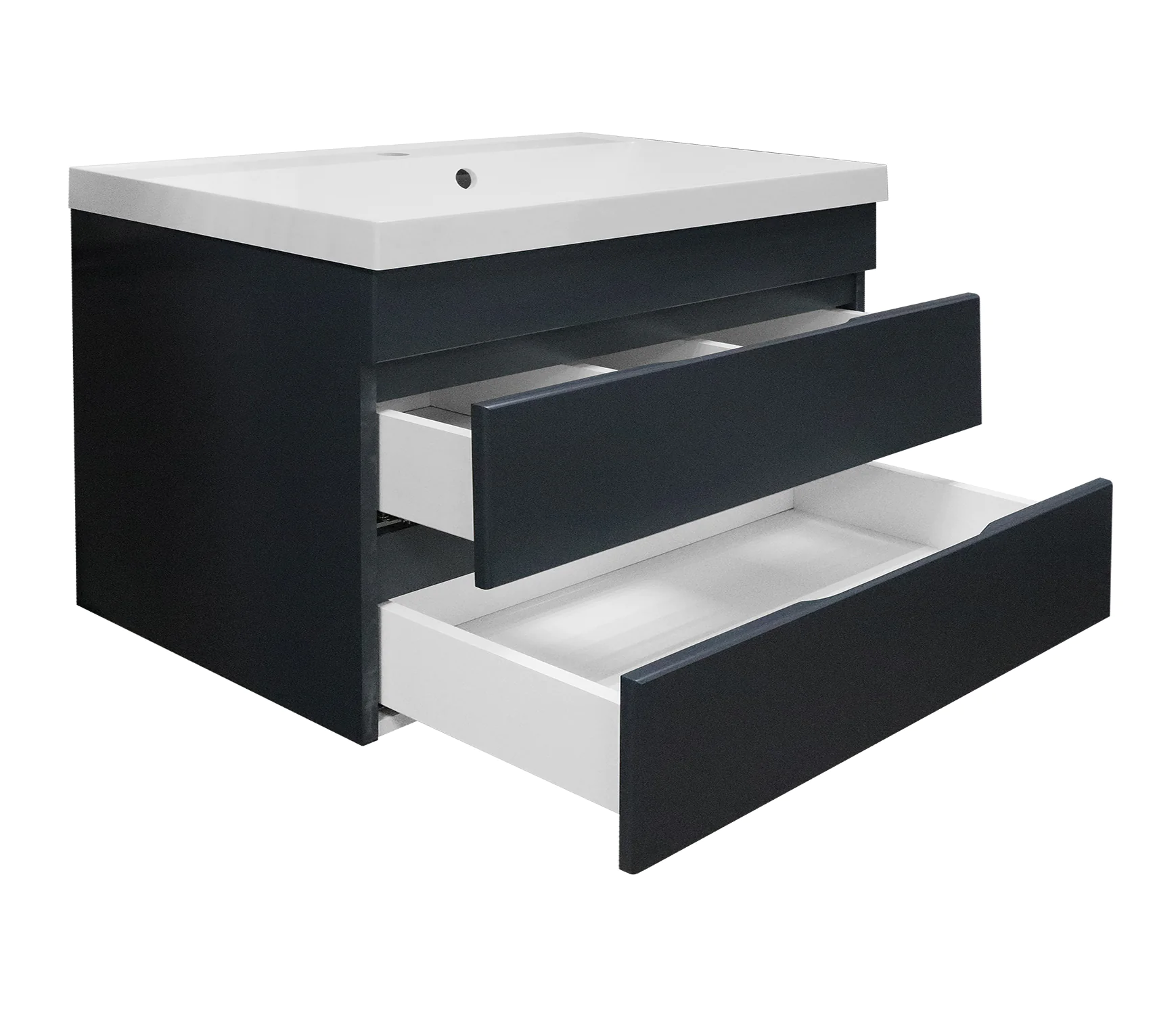 Комплект Azario Тумба Эстима 80/2 795х447х555 подвесная, с раковиной Астория 80, графит (CS00094589) — фото №3