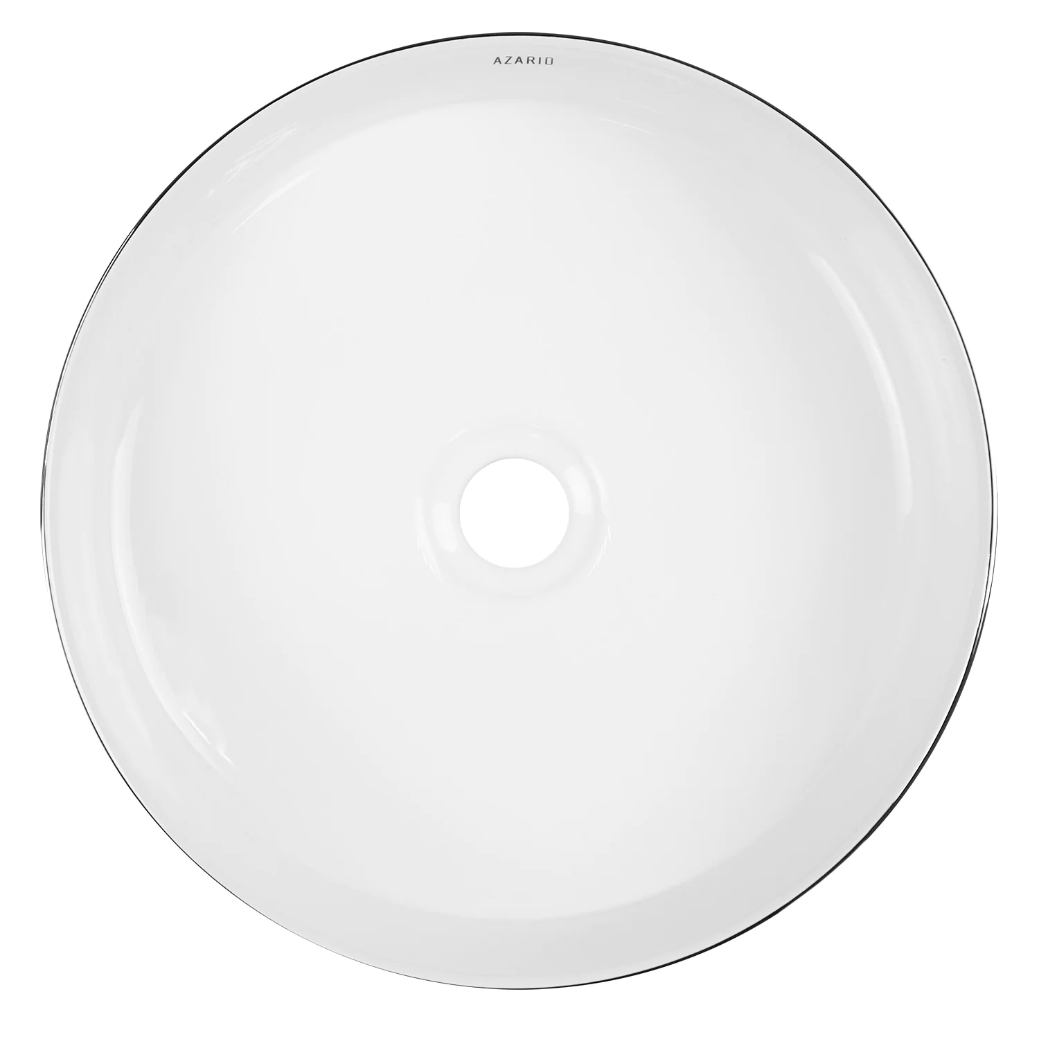 Раковина-чаша Azario 355х355х120 накладная, круглая, белый/серебро (AZ-3134-ST-SW) — фото №2